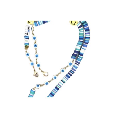 Blue Smiling Sunglasses Chain