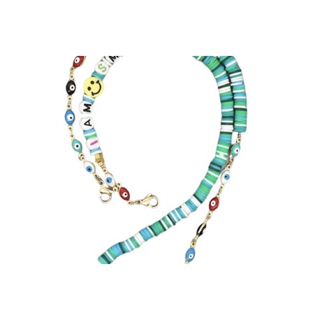 Green Smiling Sunglasses Chain
