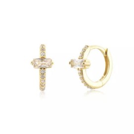 One Zircon Hoop