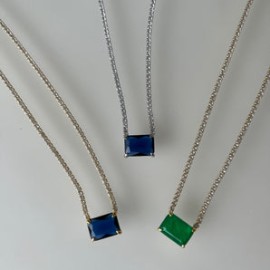 Formal Rectangle Tennis Necklace