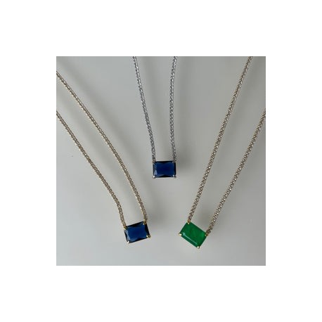 Formal Rectangle Tennis Necklace