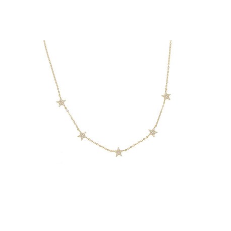 Diamond 5 Stars Necklace