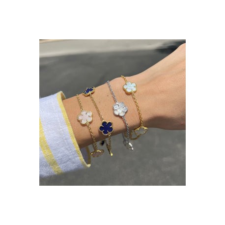 Three Clover Mother of Pearl Bracelet