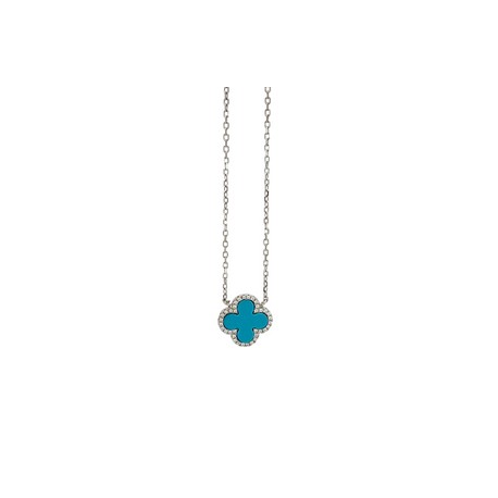 Turquoise Clover Necklace
