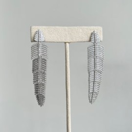 Feather Formal Statement Earrings