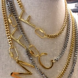 Initial Buckle Necklace