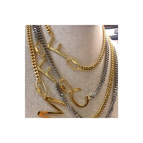 Initial Buckle Necklace
