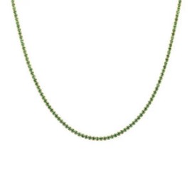 Gold Emerald Mini Tennis Necklace