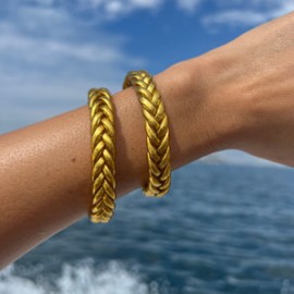BRAID LUCKY GOLD THAI BANGLE