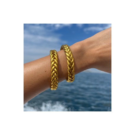 BRAID LUCKY GOLD THAI BANGLE