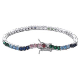 Round Colorful Tennis Bracelet