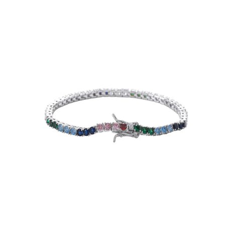 Round Colorful Tennis Bracelet