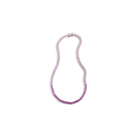 Pink 3 Prong Tennis Necklace