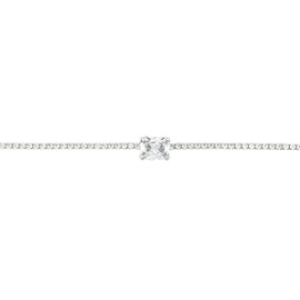 Middle Square Stone Tennis Necklace