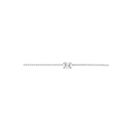 Middle Square Stone Tennis Necklace